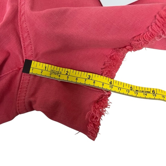 RFM Los Angeles‎ Essential High Waist Raw Hem Denim Shorts Sugar Coral Sz XL NWT - Picture 7 of 13